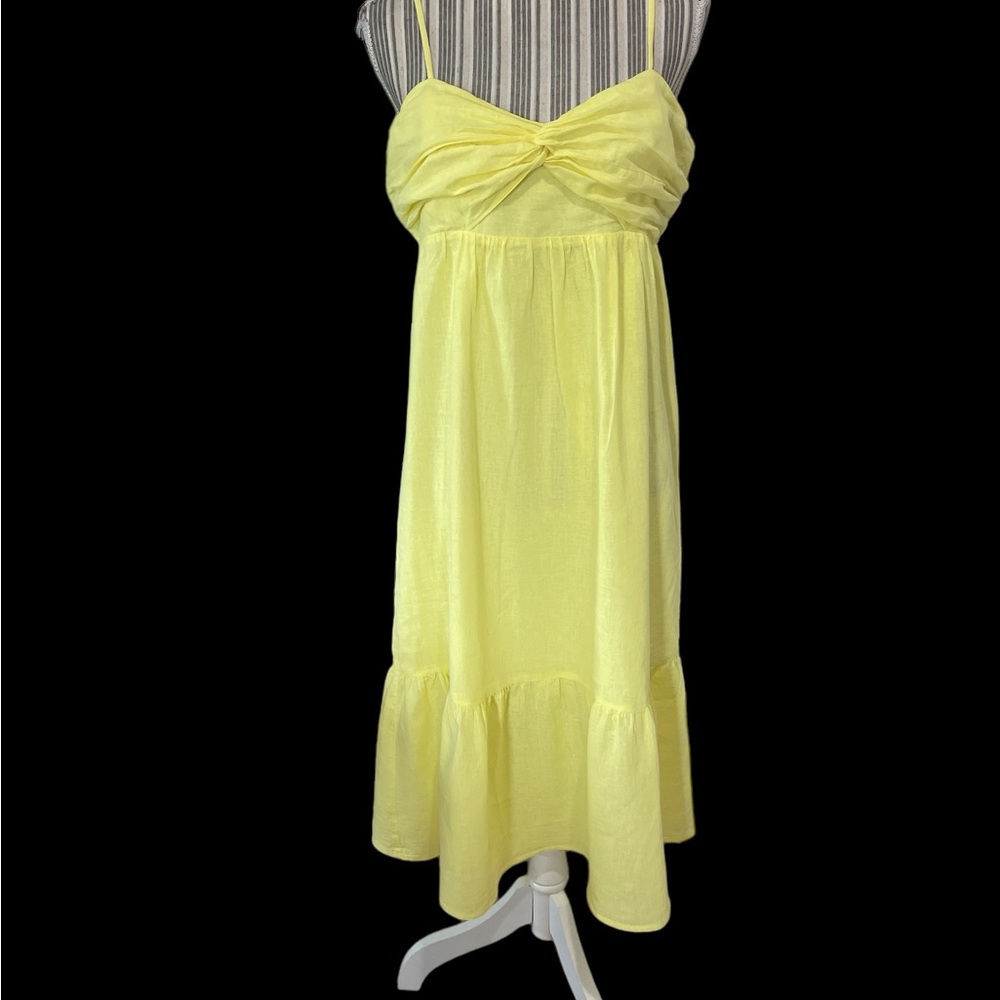 Banana republic linen cotton smocked bandeau  pleated sundresses